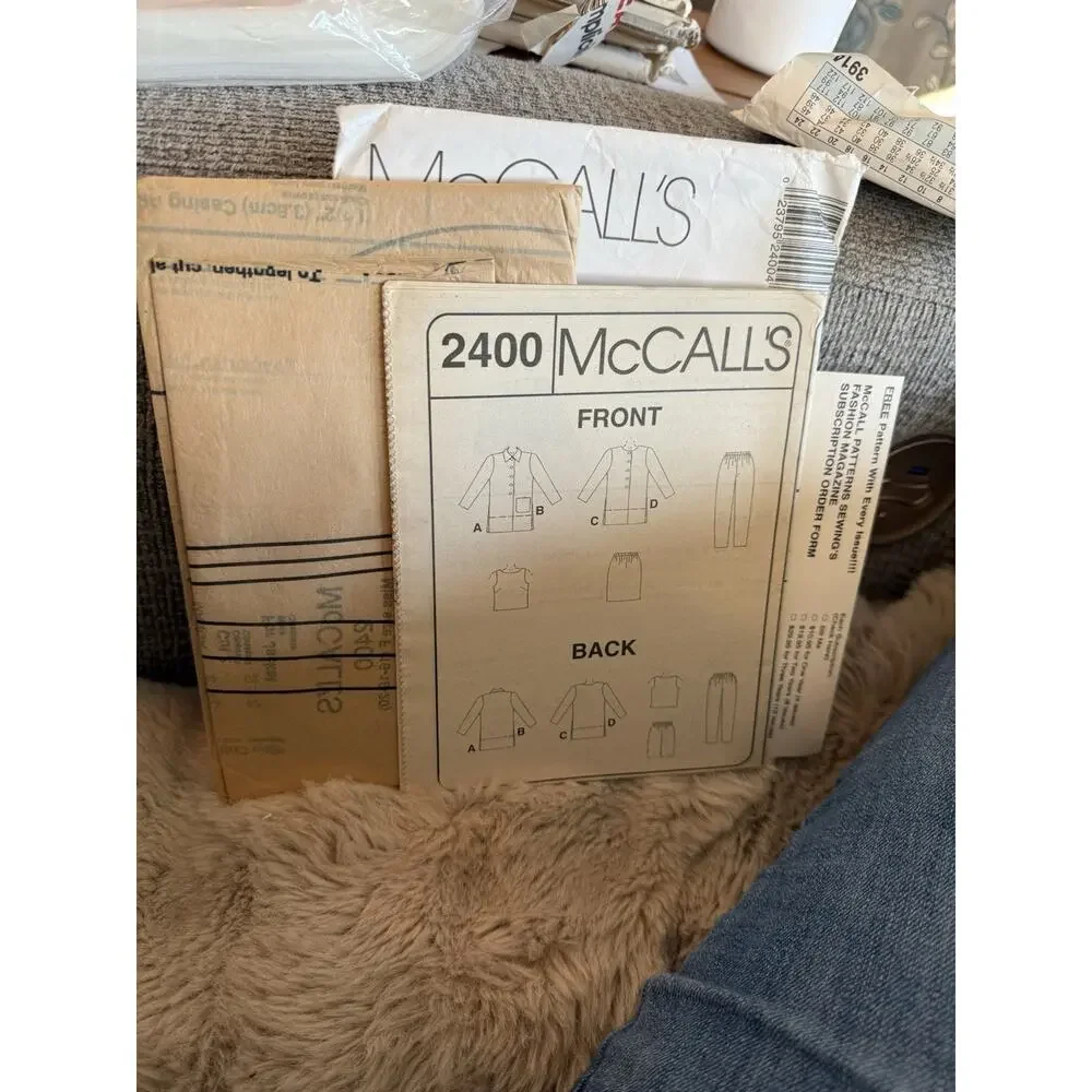 Vintage McCall’s 2400 Woman’s Day 3 Hour Separates Pattern Uncut Sz F (16–18–20)